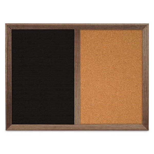 Enclosed Corkboard, 1 Door, 72"x36", 4" Fra, UV3418-BRONZE-PEARL